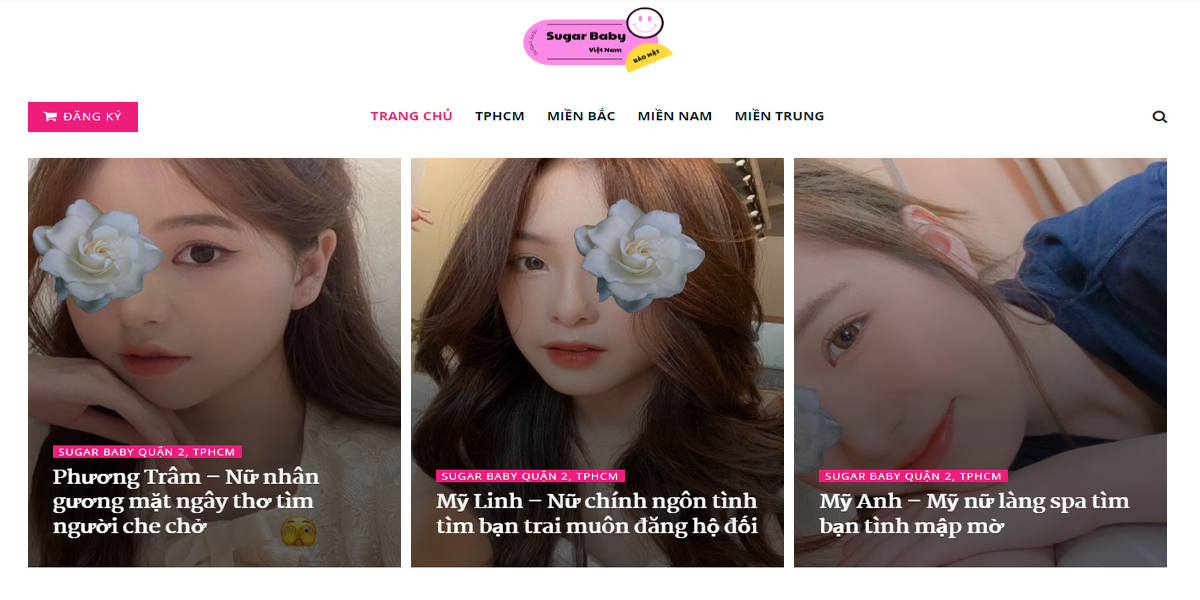 Sugar Baby Việt Nam - Trang website tìm gái SGBB tươi trẻ xinh đẹp có hình thật